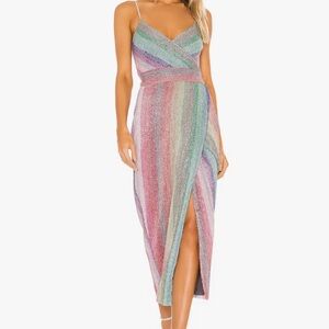SAYLOR Multicolor Striped Midi Dress